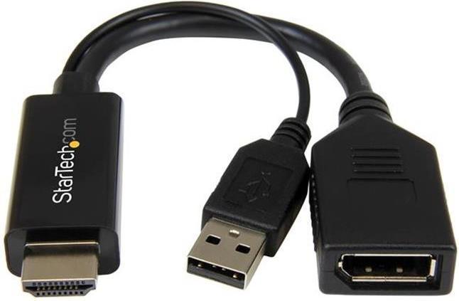 Image du produit StarTech ADAPTATEUR HDMI VERS DP 1.2 - 4K (HDMI, USB, 25.50 cm)