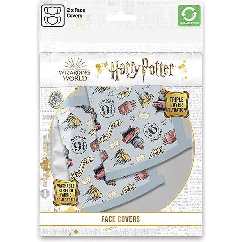 Thumbnail - Pyramid, Mundschutz, Harry Potter: Mundschutz Hogwarts Symbols (2er Set) (2 x)
