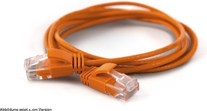Produktbild Wantec 7254 U/UTP (UTP) Orange 0.2m Cat6a Netzwerkkabel (U/UTP, CAT6a, 0.20 m)