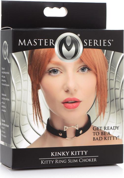 Productafbeelding Master Series Kinky Kitty Ring Slim Choker - PU leer