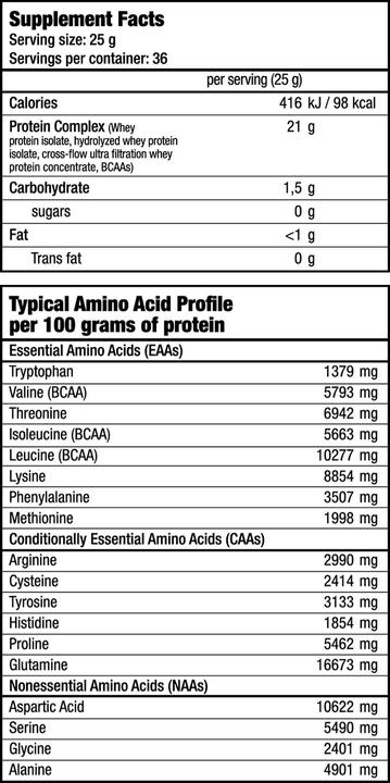 Nährwerte und Zutaten Biotech USA Iso Whey Zero (Erdbeer, 1 Stk., 500 g)