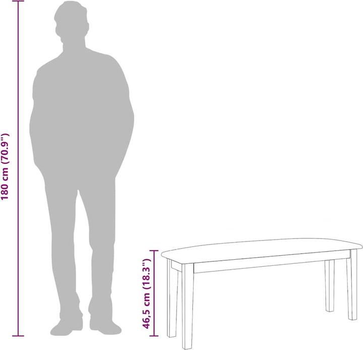 Actual product image vidaXL Bank (110 cm)