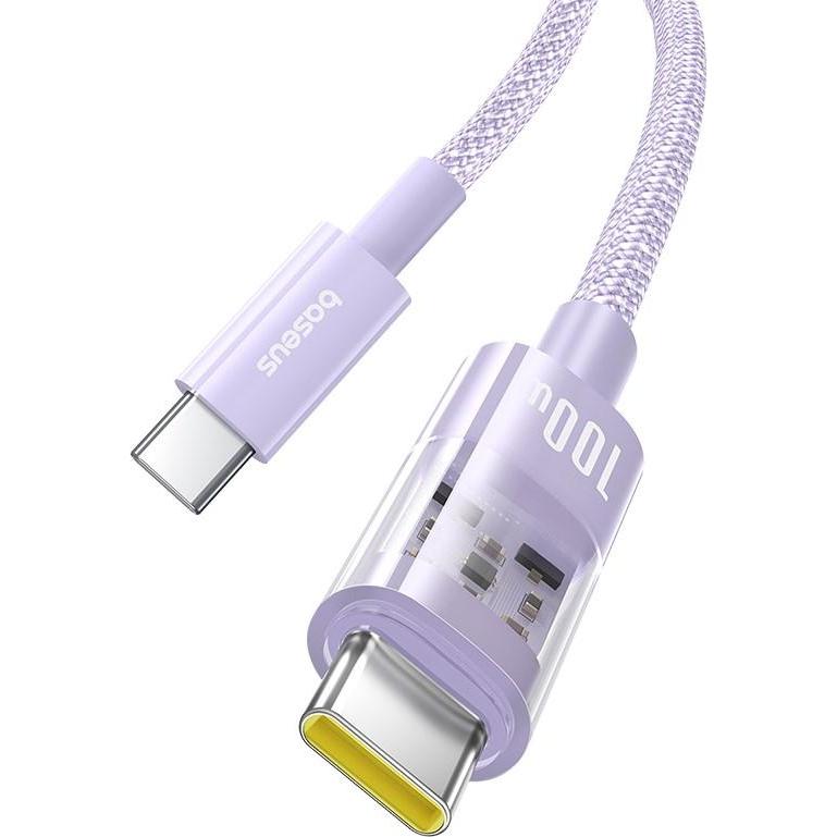 Thumbnail - Baseus Gem USB C auf USB C Schnellladekabel 1 m 100 W Lila (1 m), USB Kabel