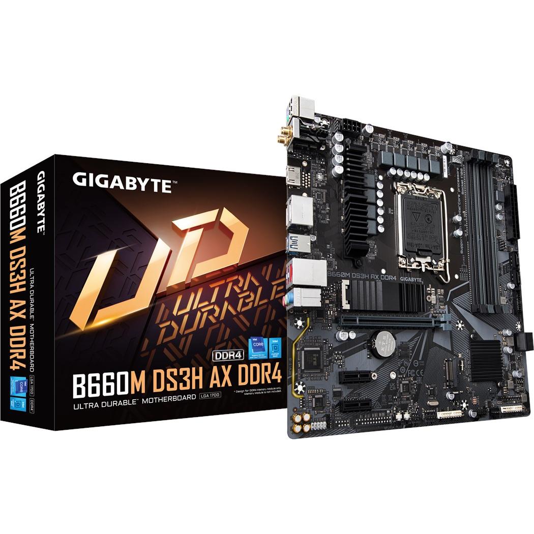 Gigabyte MB DS3H AX DDR4 B660,S1700,mATX,Intel (LGA 1700, Intel B660, mATX), Mainboard