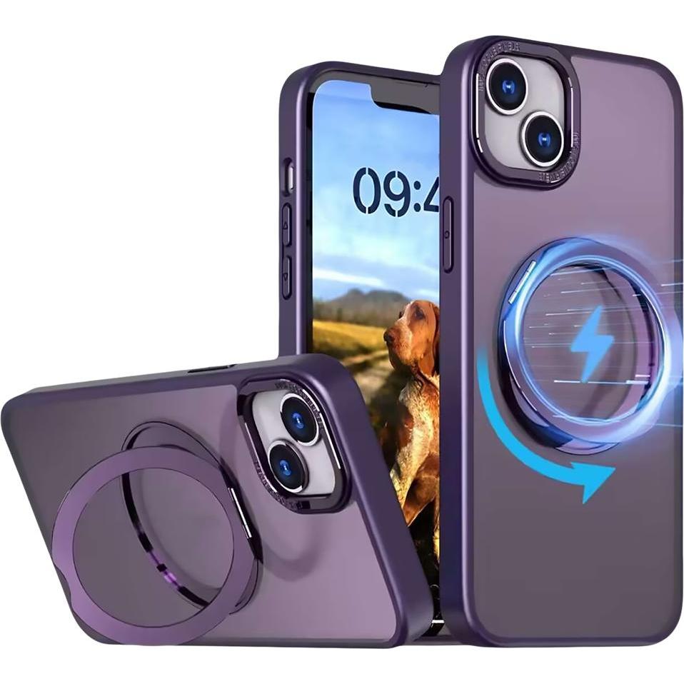 OEM Mag Ring Rotierende Hülle für iPhone 11 lila (Apple iPhone 11), Smartphone Hülle, Violett