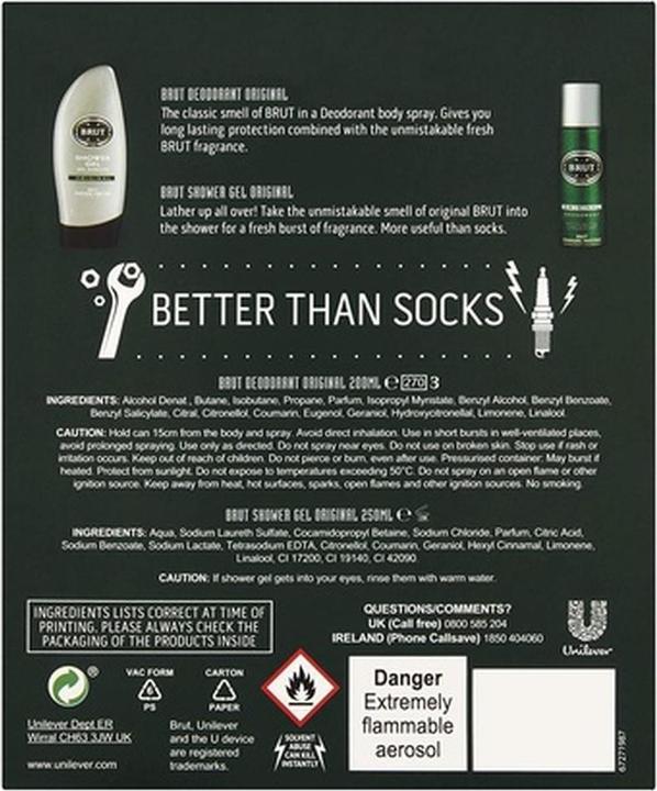 Actual product image Brut Deodorant Spray and Shower Gel Gift Set 200ml Original (Spray, 200 ml)