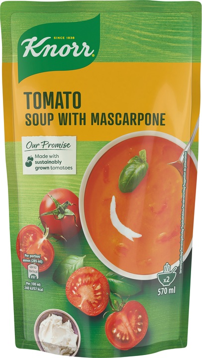 Produktbild Knorr Tomatencremesuppe mit Mascarpone (570 ml)