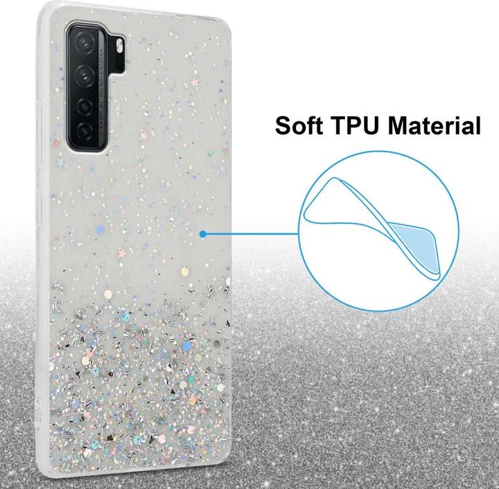 Actual product image Cadorabo Bumper Case for Huawei P40 LITE 5G / NOVA 7 SE TPU funkelnder Glitter (Huawei Nova 7 SE, Huawei P40 Lite 5G)
