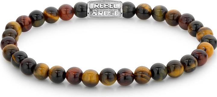 Image du produit Rebel & Rose Bracelet Who's afraid of the Tiger RR-60090-S-L Hommes (19 cm, Acier inoxydable, œil de tigre)