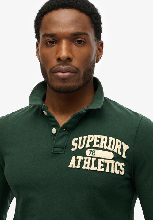 Actual product image Superdry Vintage Athletic Long Sleeve Polo (S)