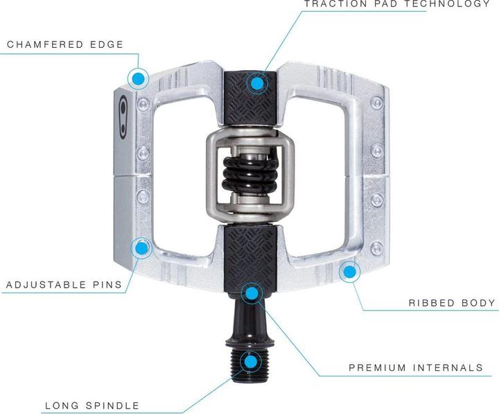 Actual product image Crankbrothers Pedal Mallet DH high polish silver