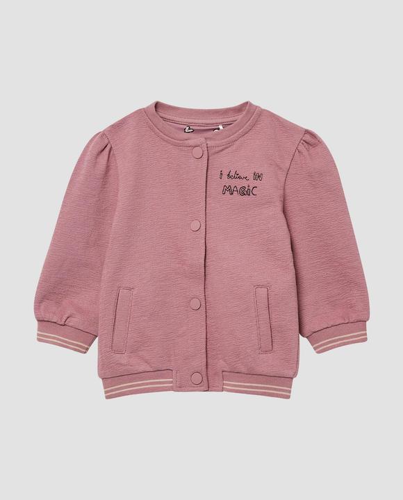 Produktbild s.Oliver Sweatshirt Jacke Strukturierte Sweatjacke mit Stickerei (92)