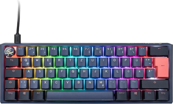 Actual product image Ducky One 3 Cosmic Blue Mini Gaming Keyboard, RGB LED - MX-Silent-Red (DE, Cable)
