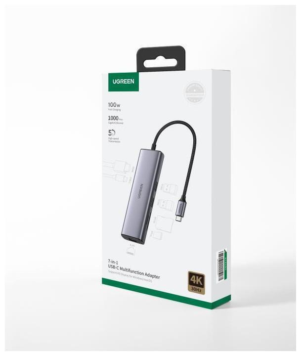 Image du produit Ugreen USB Hub 3.0 (USB-C, 7 ports)