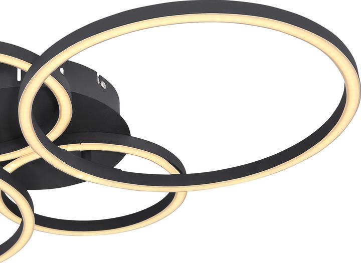 Produktbild Globo Deckenleuchte Kendy schwarz matt 1xLED (1390 lm)