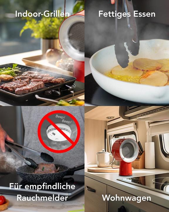 Produktbild airhood Tragbarer kabelloser Küchenluftreiniger mit Aktivkohlefilter