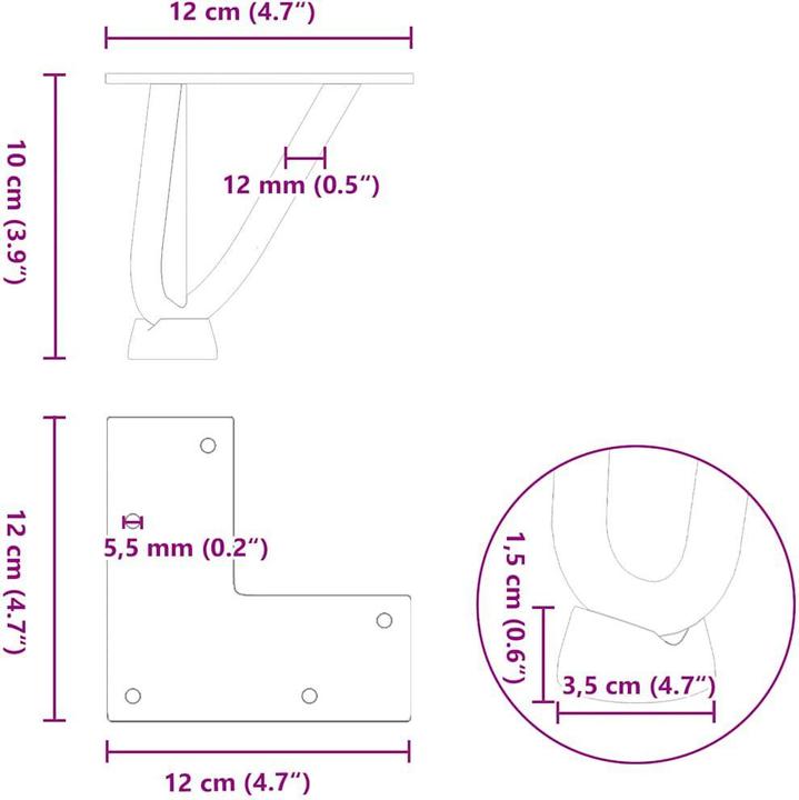Image du produit vidaXL Haarnadelbein