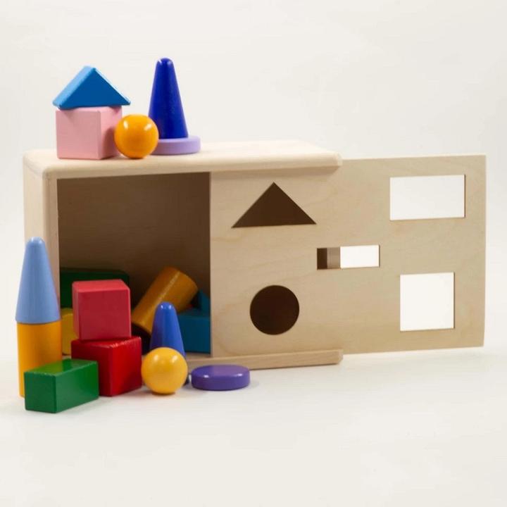 Actual product image Activity Board Wooden sorter, stackable in colour - Toys Geometric