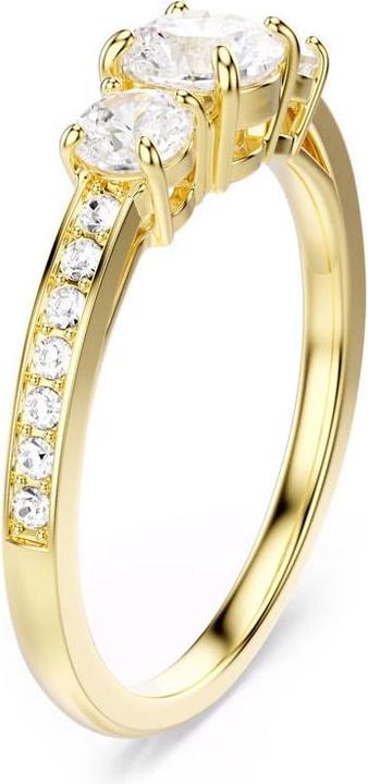 Swarovski Stilla Attract Ring Rundschliff Weiss Goldlegierungsschicht (60)