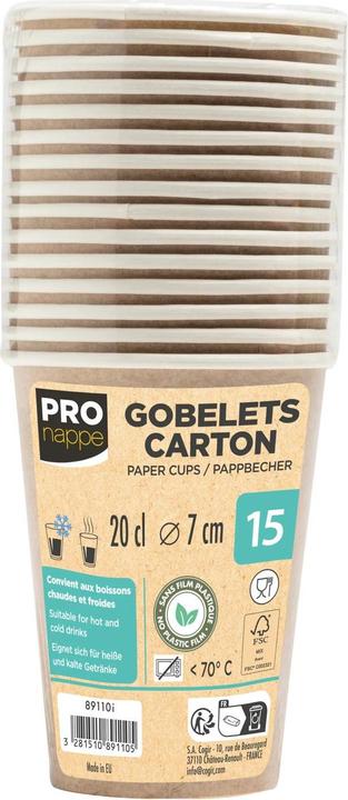 Produktbild PROnappe 50 Einweg-Kaffeebecher 200,0 ml (50x)