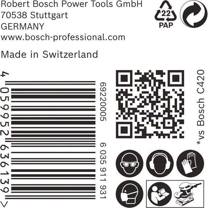 Actual product image Bosch Professional Zubehör Accessories 2608901663 Sanding paper for orbital sander grain 120 ( (120)