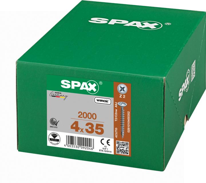 Actual product image Spax Back wall screws PZ2 4.0x35 mm (500 Screws per piece)