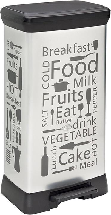 Curver Une litière pour chat a été trouvée. avec pédale de cuisine en argent (50 l)