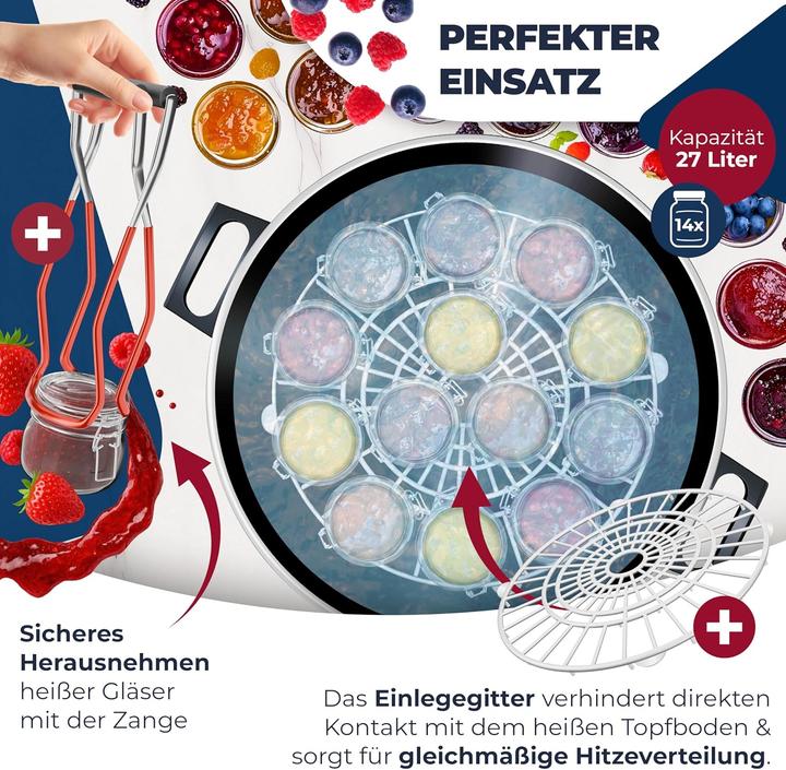 Produktbild Kesser Einkochautomat mit Temperaturregelung und Zubehörset (27 l)
