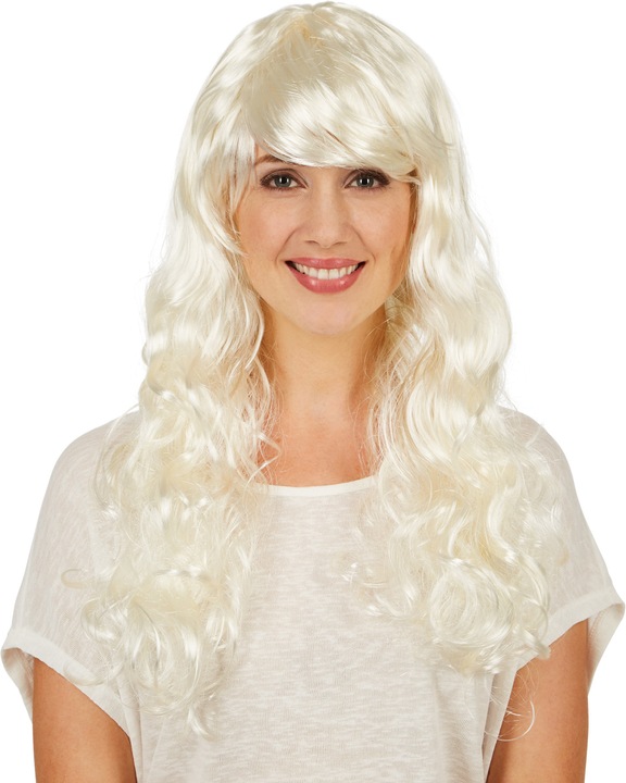 Produktbild Dressforfun Frauenperücke Weissblond lang
