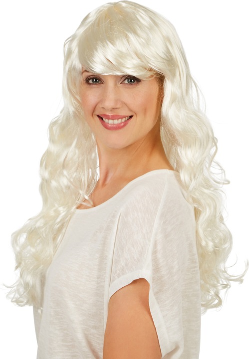 Produktbild Dressforfun Frauenperücke Weissblond lang