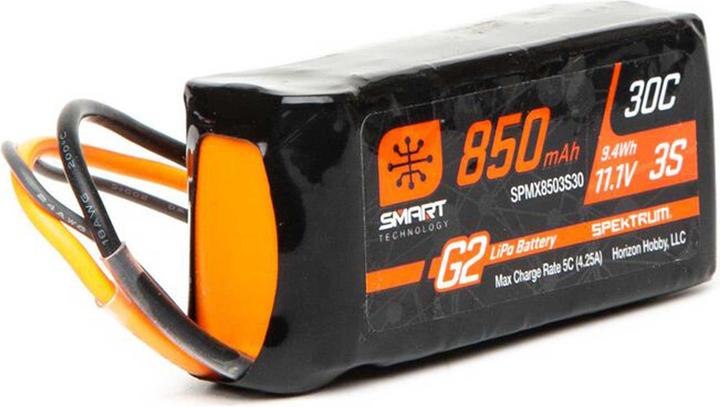 Produktbild Spektrum LiPo Pack 850mAh 3S 11.1V 30C Smart G2 iC2 (11.10 V, 850 mAh)