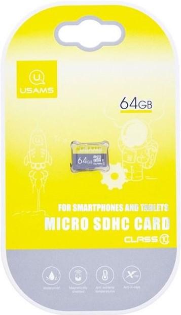 Image du produit Usams Carte haute vitesse 64 Go (64 Go, microSDHC, U3)