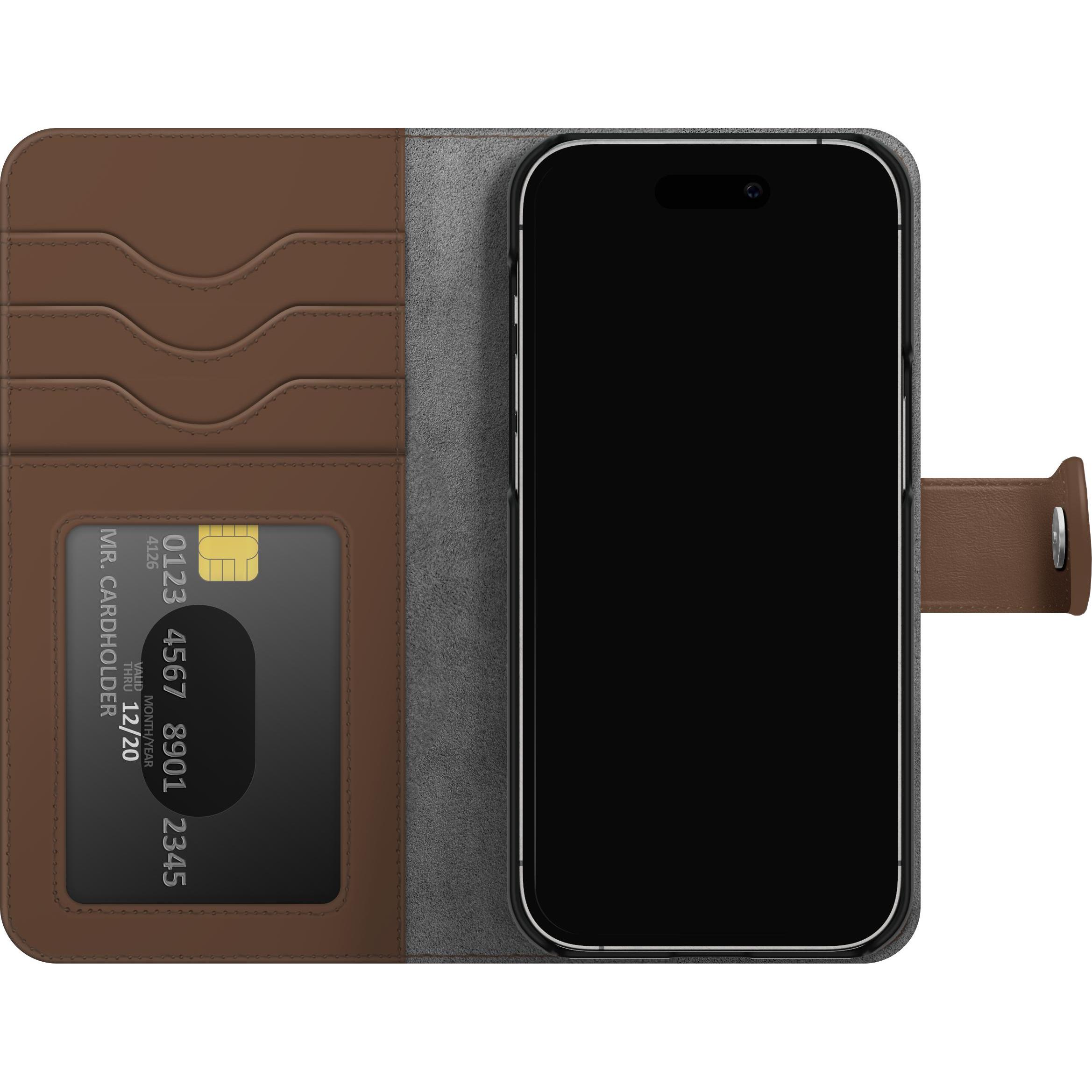 Thumbnail - iDeal Of Sweden iPhone 15 Pro Magnet Wallet +, Brown (Apple iPhone 15 Pro), Smartphone Hülle, Braun