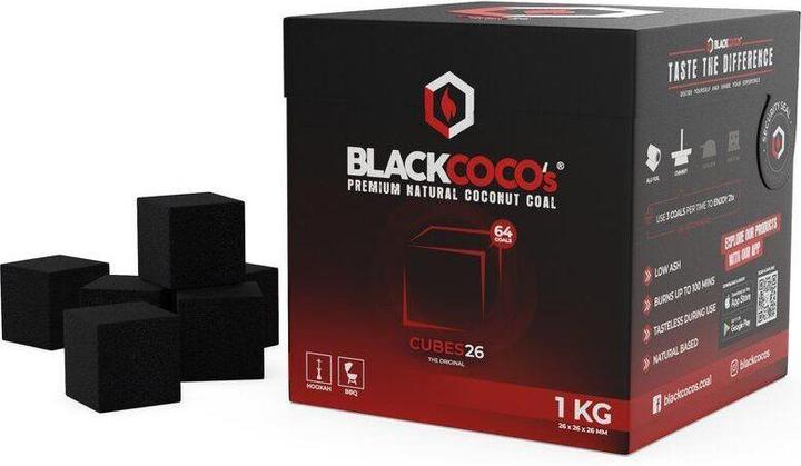 Black Cocos Carbone naturale per shisha