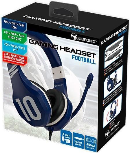 Image du produit Subsonic Casque de jeu Football Bleu (Filaire)