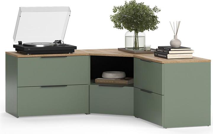 Immagine prodotto Vicco Wohnwand Wido, Grün/Sonoma, 3 Teile (60 x 50 x 40 cm)