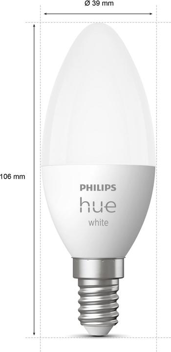 Actual product image Philips Hue White BT (E14, 5.50 W, 470 lm, 2 x, F)