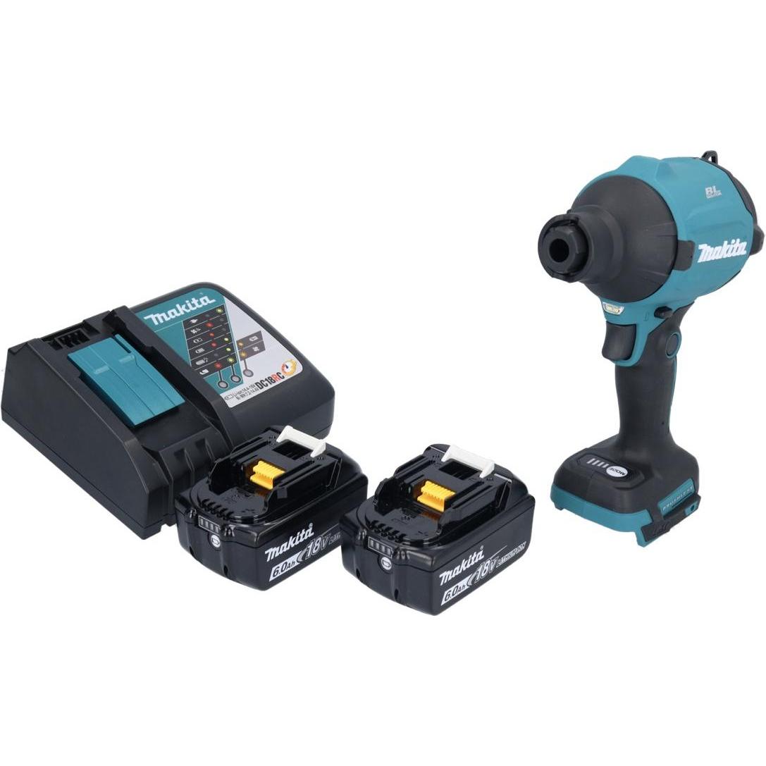 Thumbnail - Makita, Laubsauger + Laubbläser, DAS 180 RG Akku Gebläse 18 V Brushless + 2x Akku 6,0 Ah + Ladegerät (Akkubetrieb, Lau...
