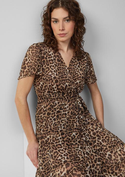 Produktbild S.Oliver Kleid Chiffonkleid in Wickeloptik mit All-over-Print (32)