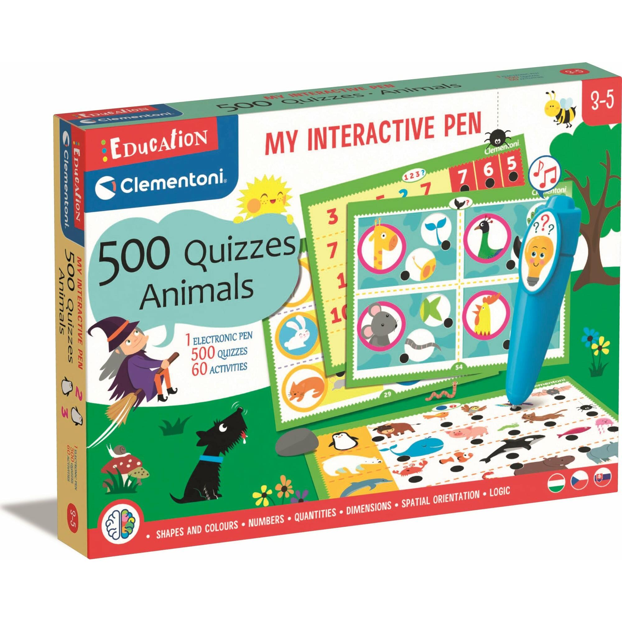 Clementoni Lernspiel: mein interaktiver Stift 500 Quizze - Tiere