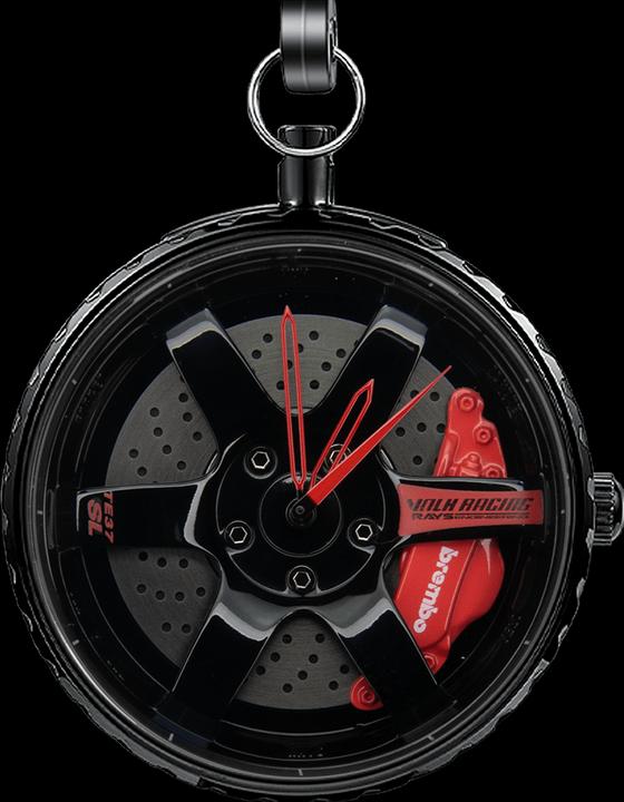 Actual product image 21cars TE37 - Red - Pocket watch - Spin (43 mm)