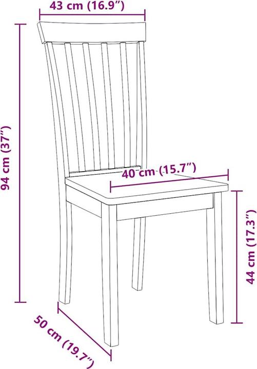 Produktbild vidaXL Esszimmerstuhl
