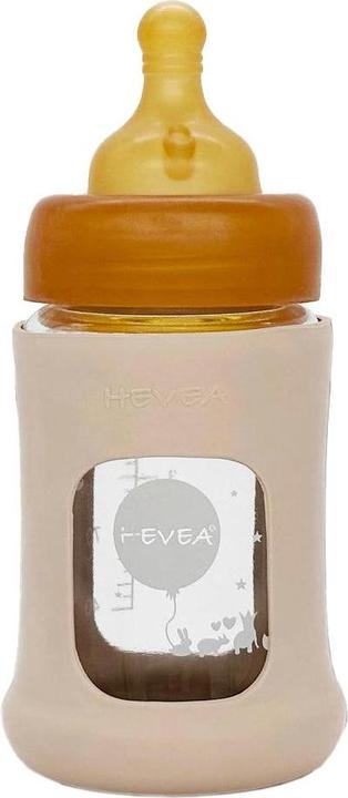Image du produit Hevea Biberon en verre avec caoutchouc / col large (150 ml) / sable (150 ml)
