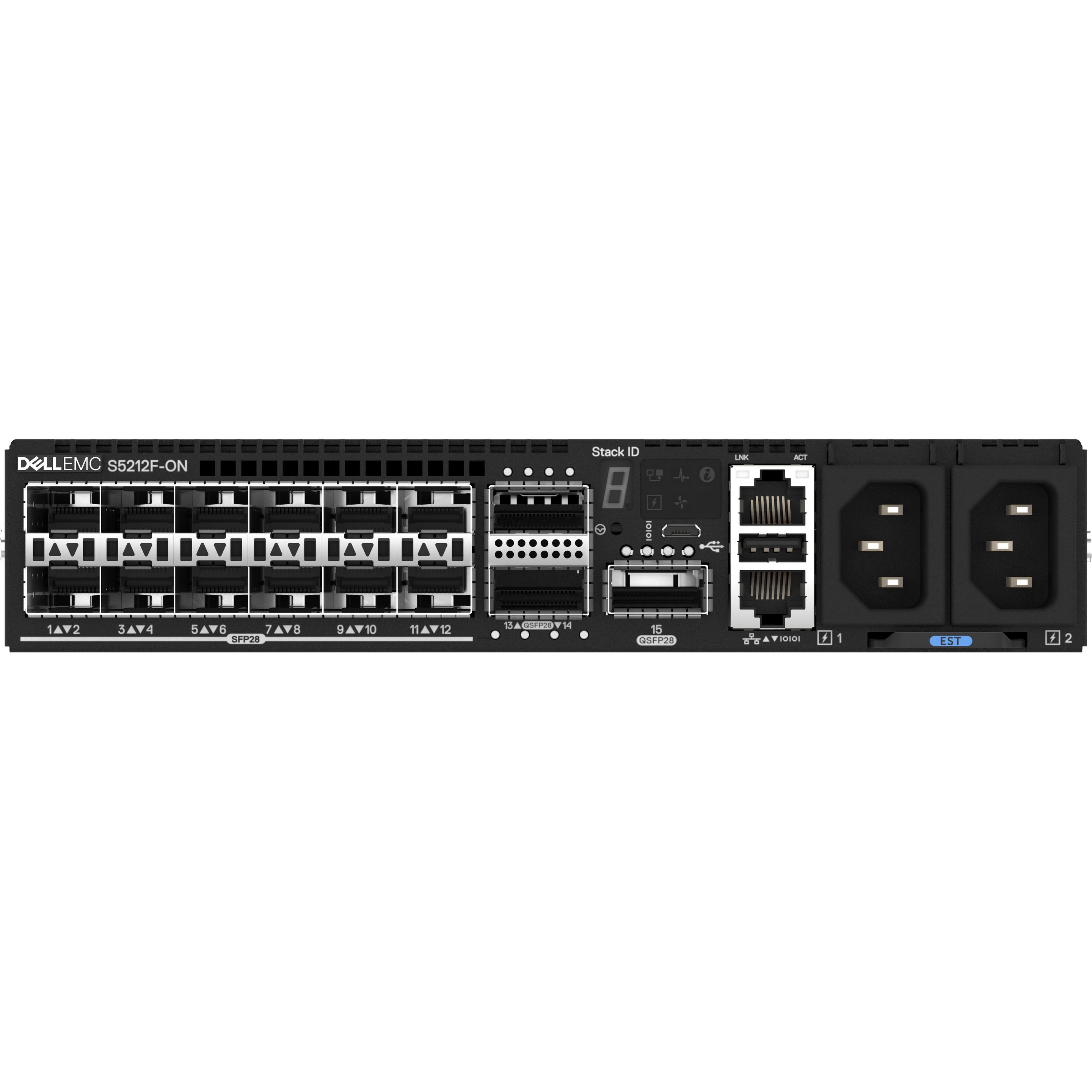 Thumbnail - Dell SFP28 Switch S5212F-ON 15 Port (15 Ports), Netzwerk Switch, Schwarz
