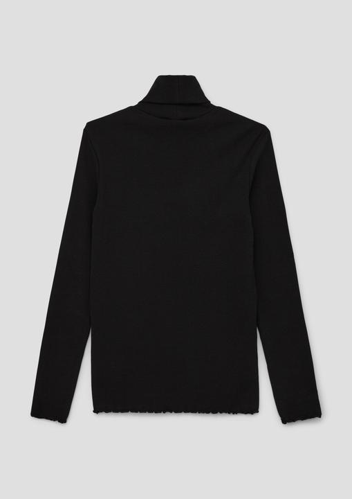 Produktbild s.Oliver T-Shirt Rollkragenpullover mit Rippstruktur (L)
