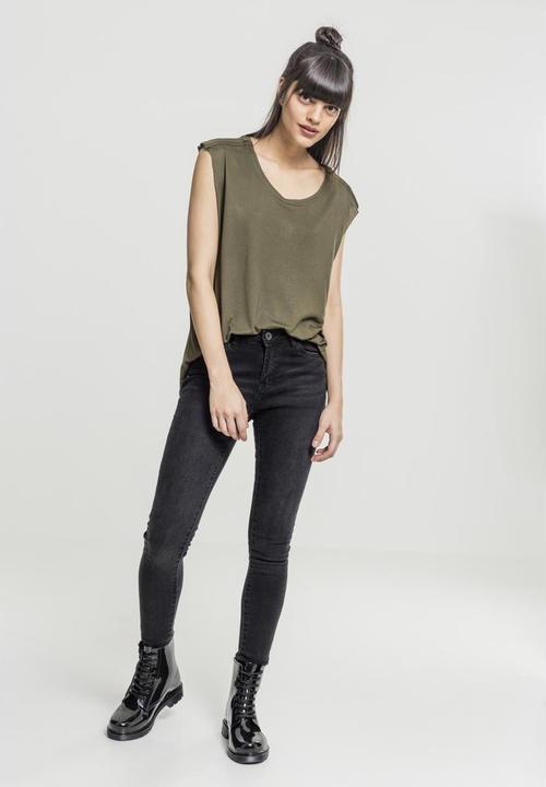 Produktbild Urban Classics Ladies Shoulder Zip HiLo Tee (S)