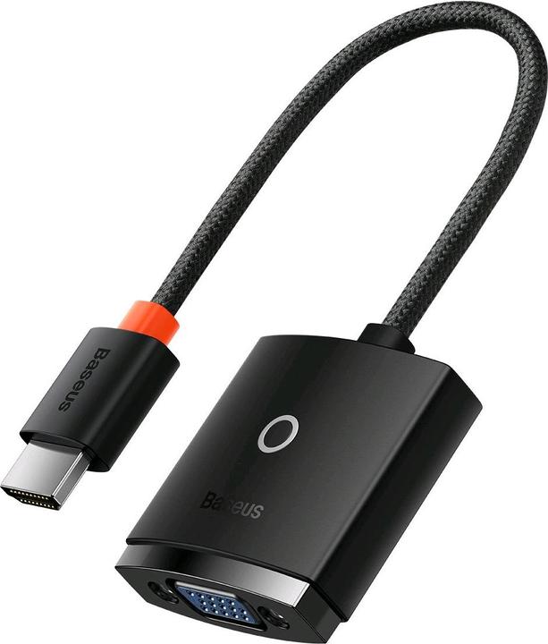 Image du produit Baseus Lite Series Adaptateur HDMI vers VGA sans audio (noir) (HDMI, 22 cm)