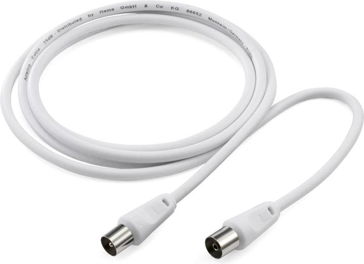 Actual product image Hama Coax plug - coax coupling (75 dB, Antenna cable)