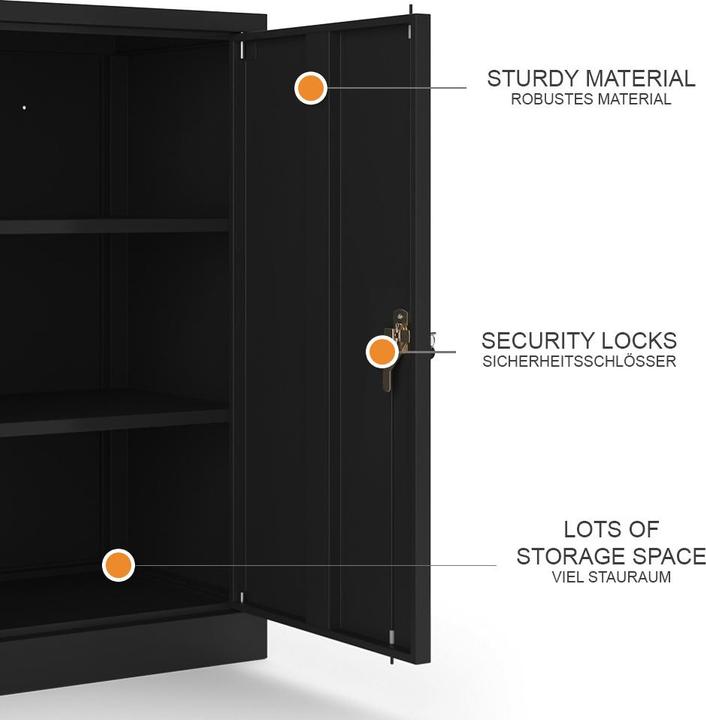 Actual product image Vicco Metallschrank (85 x 39 x 90 cm)