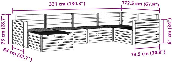 Produktbild vidaXL Outdoor-Sofa